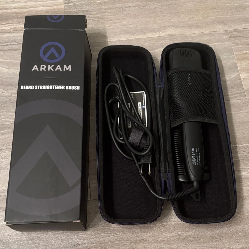 NEW Arkam Brand Beard Straightener Brush